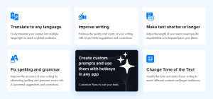 Key features of Pismo AI writing assistant